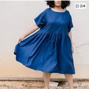 Tradlands Nico linen blend dress size M